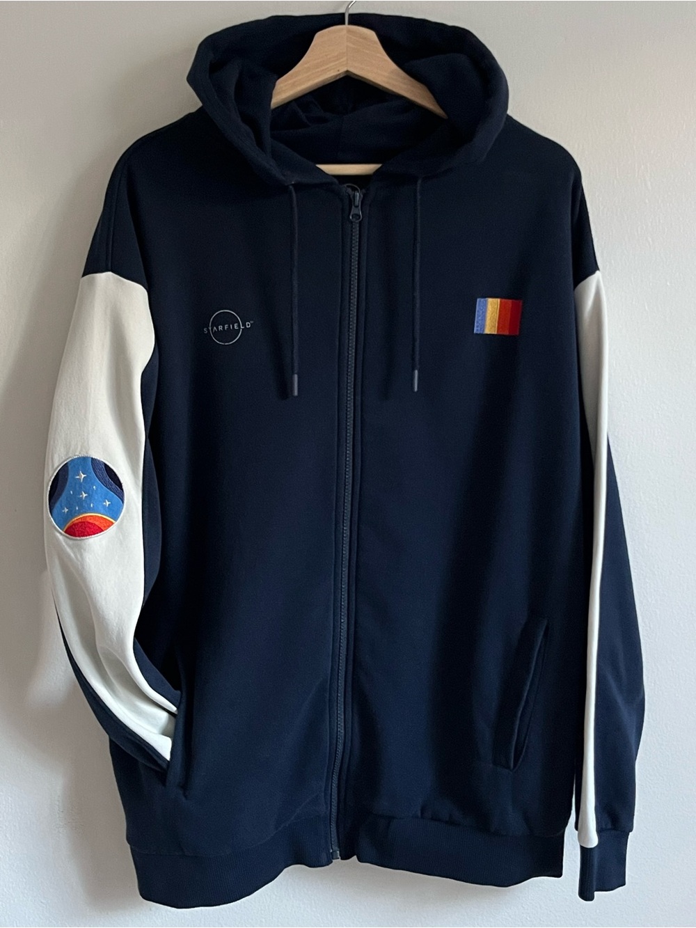 Bethesda Starfield Constellation Retro Space Race Full Zip Hoodie by Difuzed M